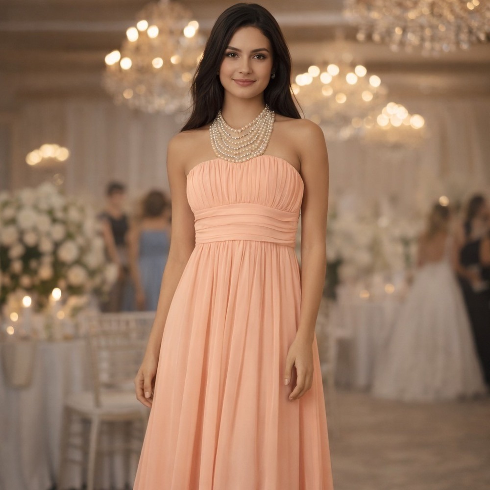 City Triangles Pearl Halter Mesh Maxi Dress Womens Size 3 Blush Pink Formal Prom